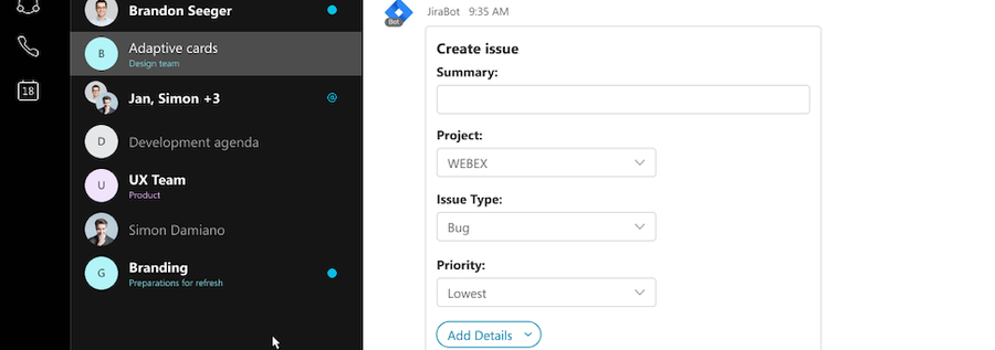 It's here: Buttons and Cards for your Webex Apps